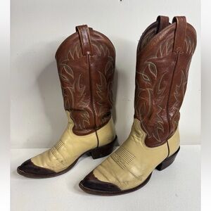 Tony Lama Urban Cowboy Lizard Wingtip Western Cowboy Boots CY3505 Size 8D Mens.